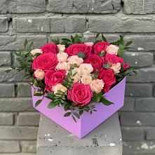 Цветочная композиция из Розы в коробке в Старом Крыму
