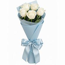 Букет 5 Белых роз Проуд в Старом Крыму