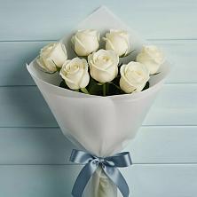 Букет 7 Белых роз Эдлесс Лав в Старом Крыму