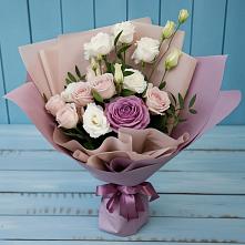 Букет цветов из:  Розы и Лизиантусы #REPLACE_PRED# Старом Крыму