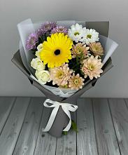 Букет цветов из:  Розы, Герберы и Хризантемы #REPLACE_PRED# Старом Крыму