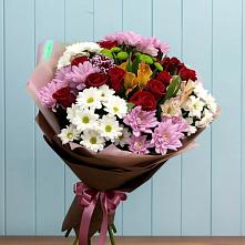 Букет цветов из:  Розы, Хризантемы и Альстромерии в Старом Крыму