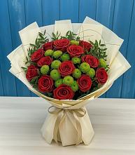 Букет цветов из:  Розы и Хризантемы #REPLACE_PRED# Старом Крыму