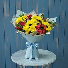 Букет цветов из:  Альстромерии и Хризантемы в Старом Крыму